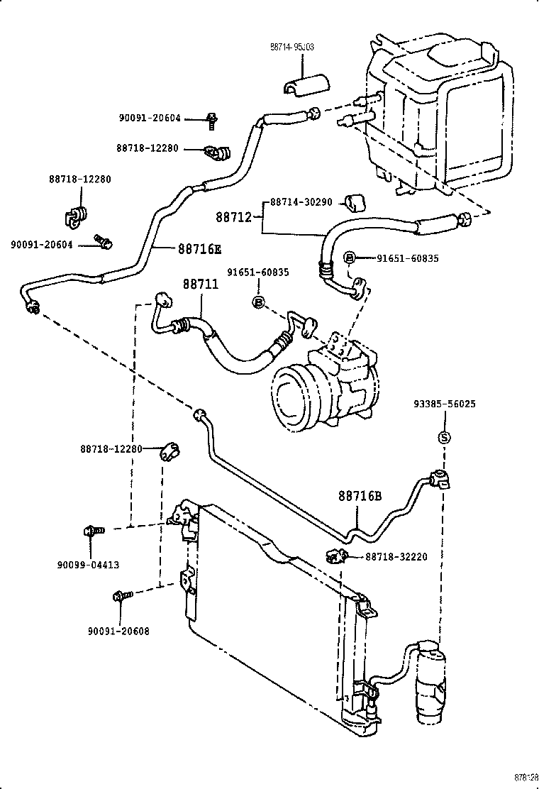  4 RUNNER TRUCK |  HEATING AIR CONDITIONING COOLER PIPING