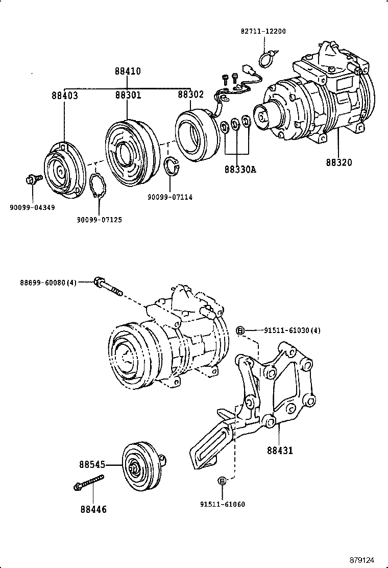 LX450 |  HEATING AIR CONDITIONING COMPRESSOR