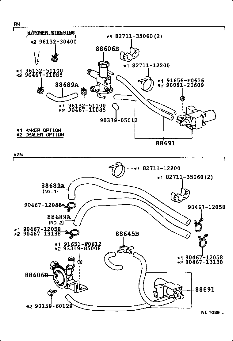  4 RUNNER TRUCK |  HEATING AIR CONDITIONING VACUUM PIPING
