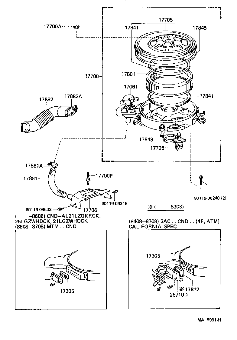  TERCEL |  AIR CLEANER