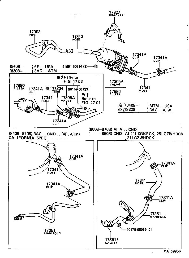  TERCEL |  MANIFOLD AIR INJECTION SYSTEM