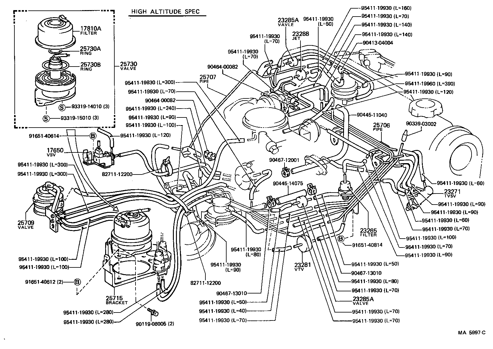  TERCEL |  VACUUM PIPING