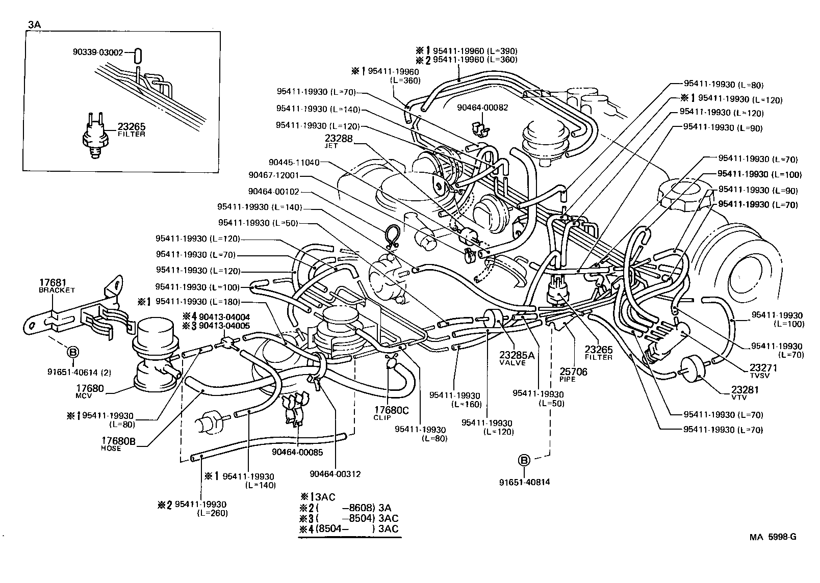  TERCEL |  VACUUM PIPING
