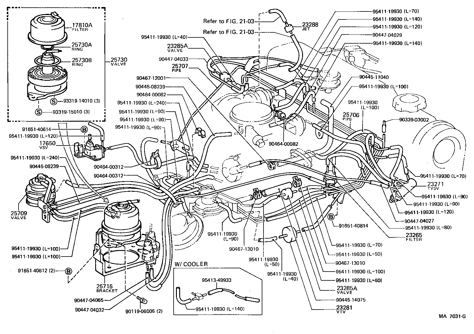  TERCEL |  VACUUM PIPING