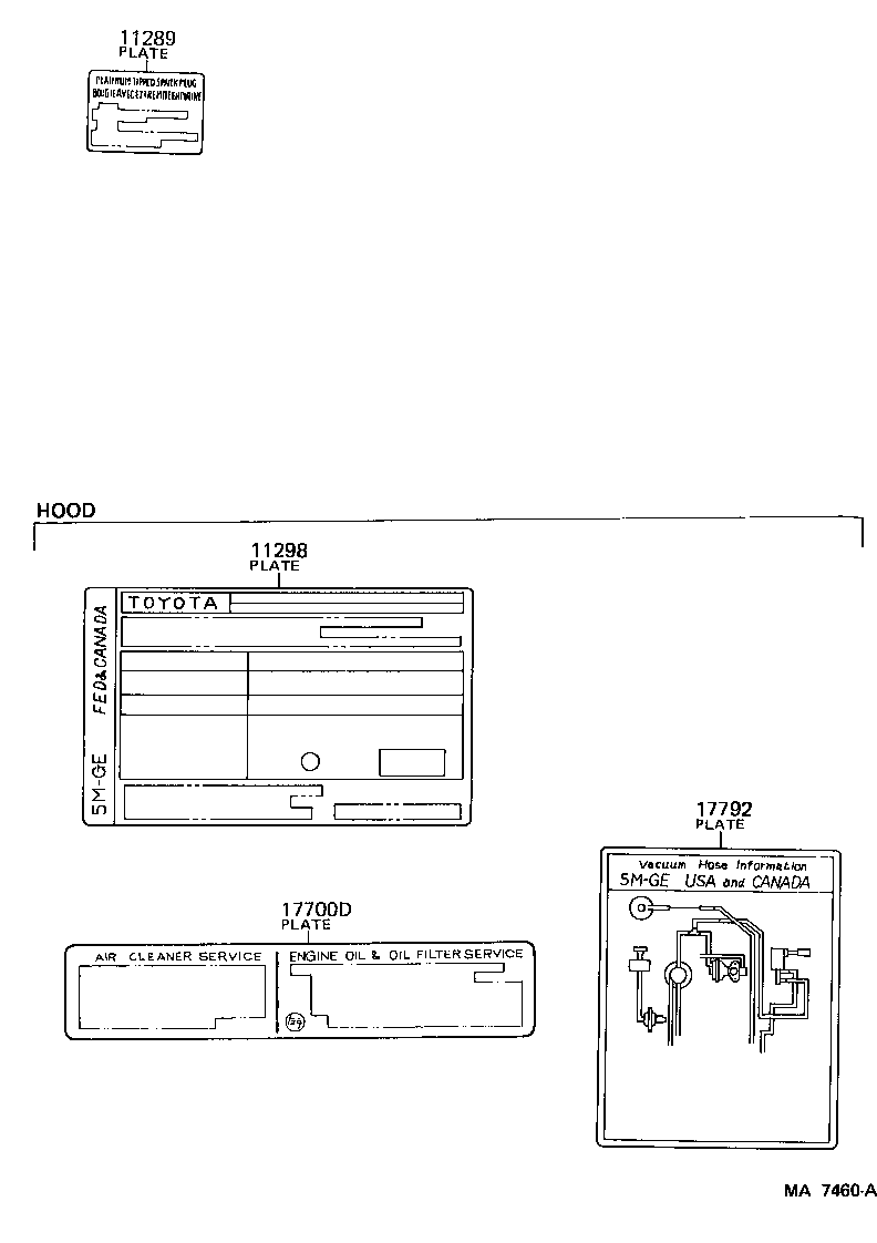  CRESSIDA |  CAUTION PLATE NAME PLATE ENGINE