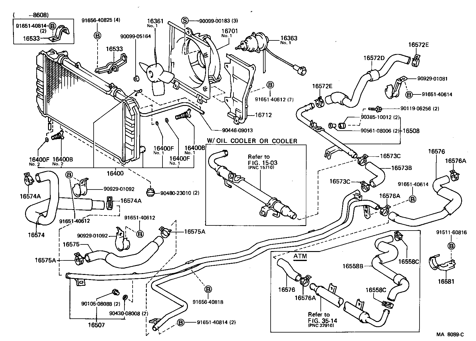  MR2 |  RADIATOR WATER OUTLET