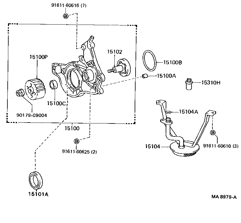  TERCEL |  ENGINE OIL PUMP