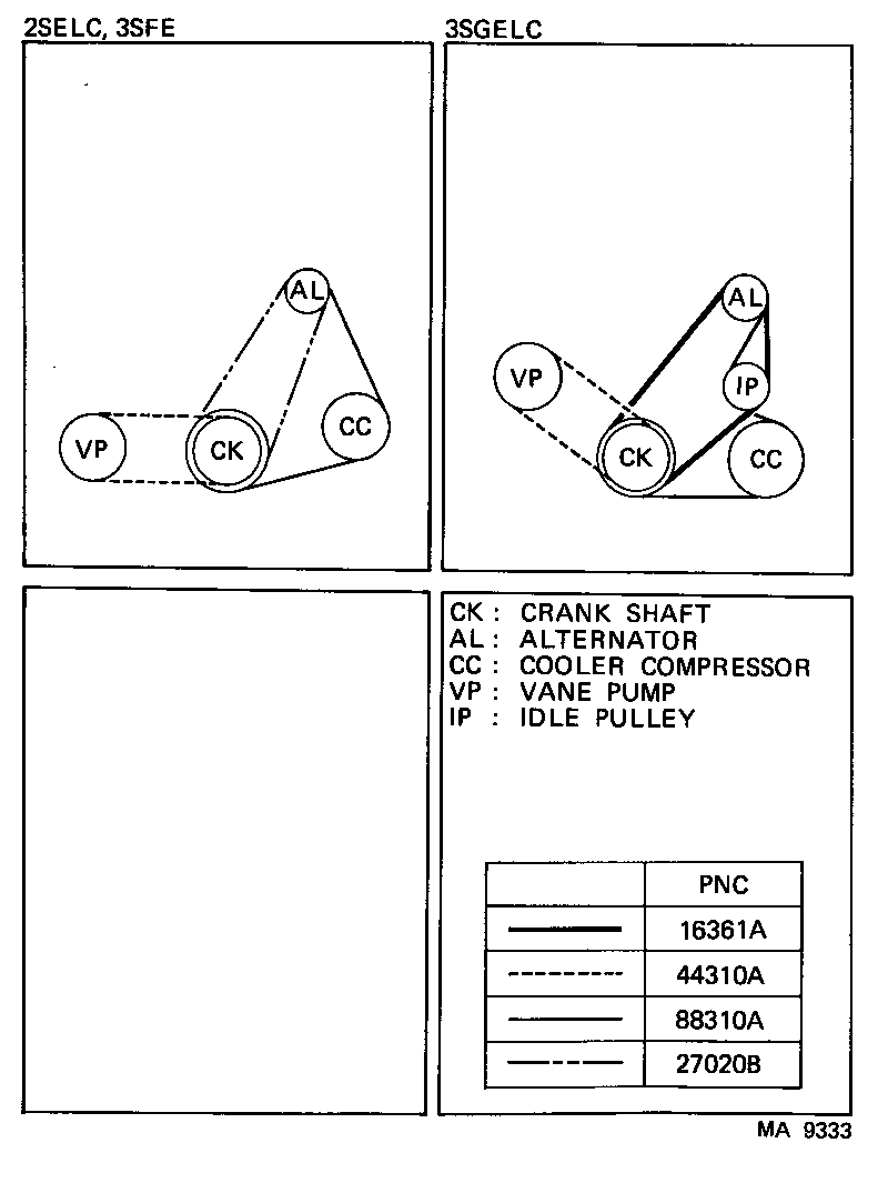  CELICA |  V BELT