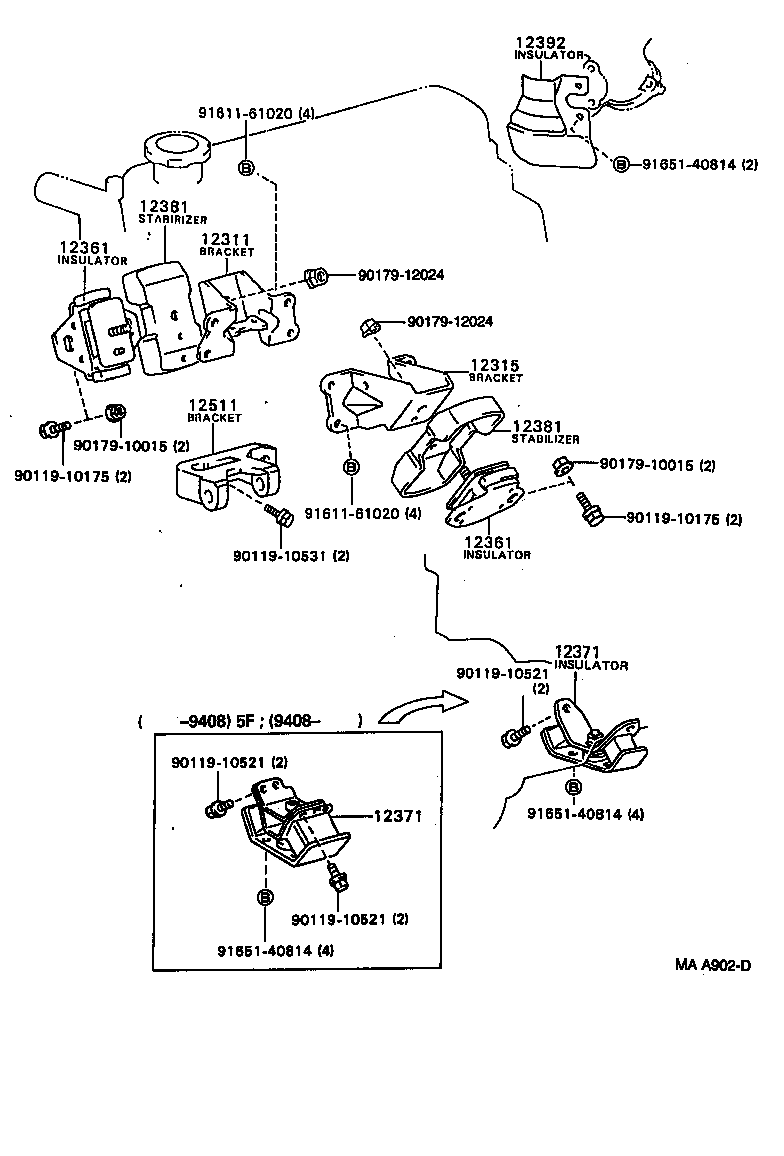  HILUX 2WD |  MOUNTING