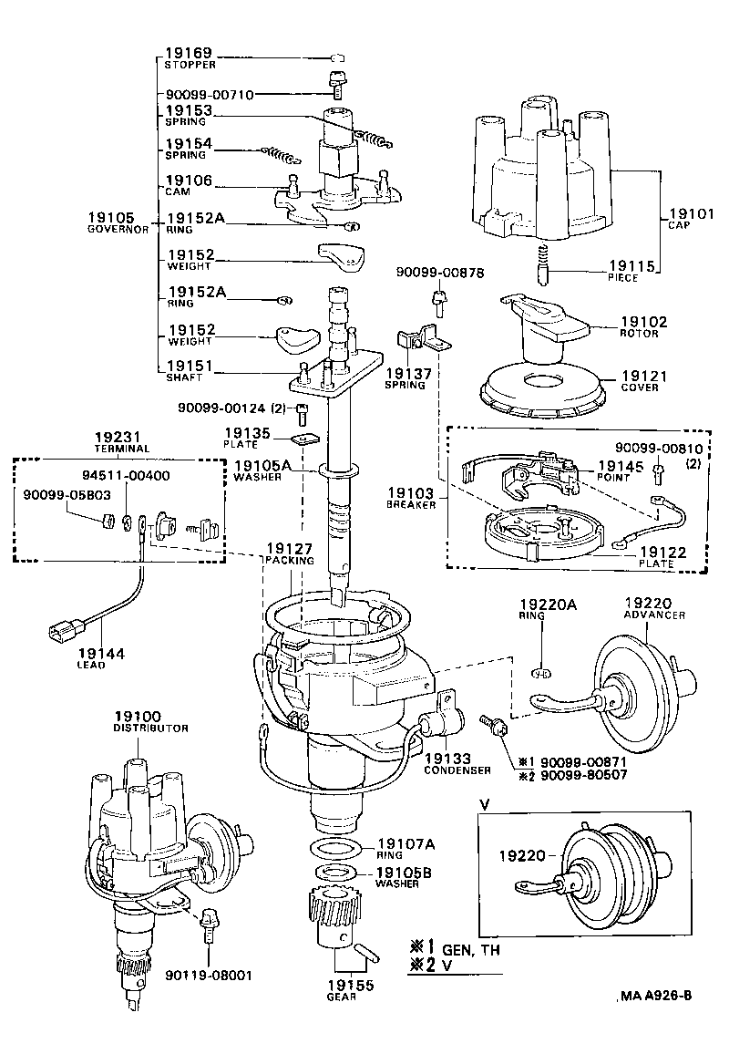  HILUX 2WD |  DISTRIBUTOR