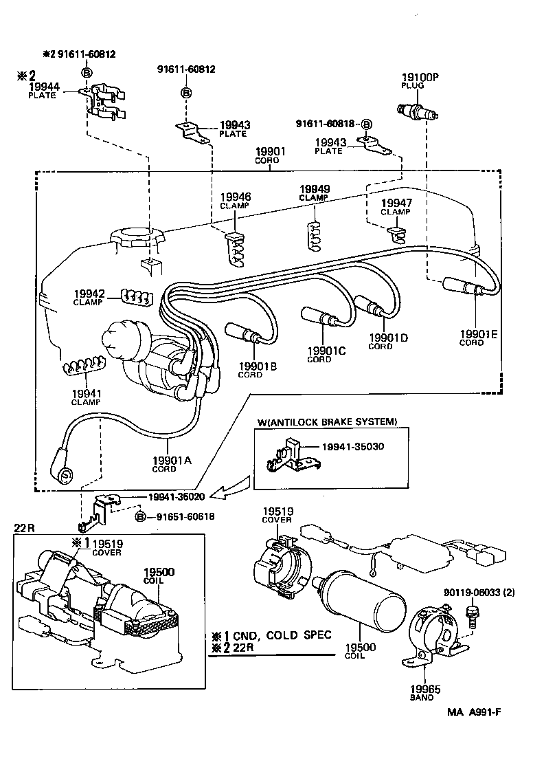  4 RUNNER TRUCK |  IGNITION COIL SPARK PLUG