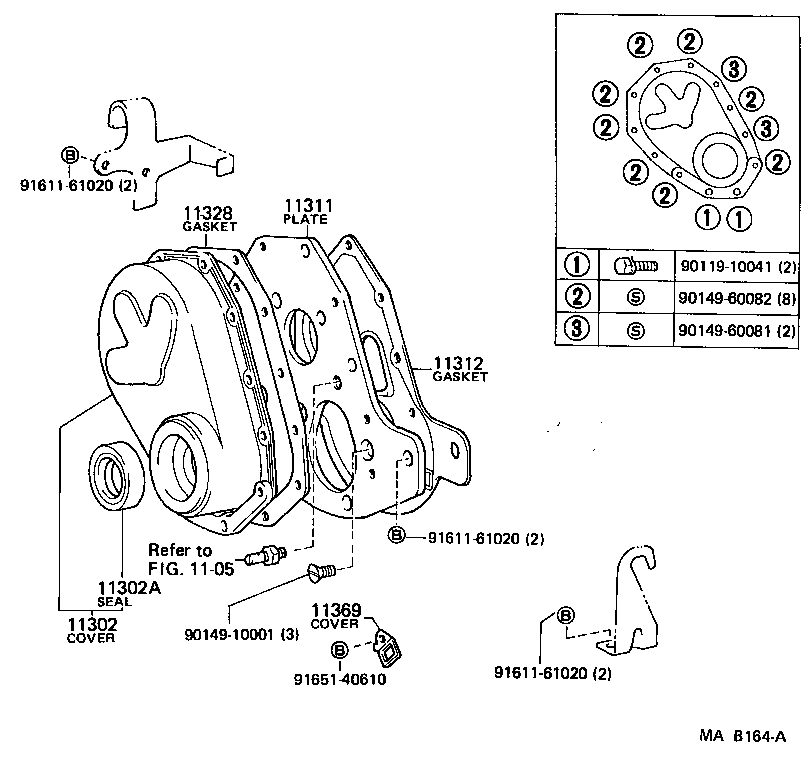  LAND CRUISER 62 |  TIMING GEAR COVER REAR END PLATE