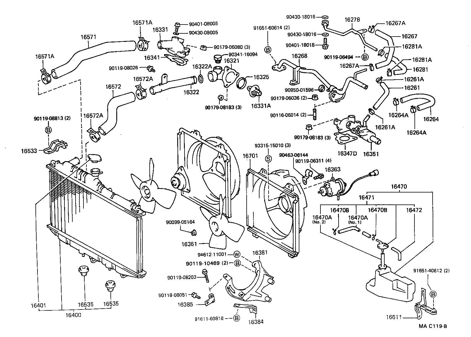  ES250 |  RADIATOR WATER OUTLET