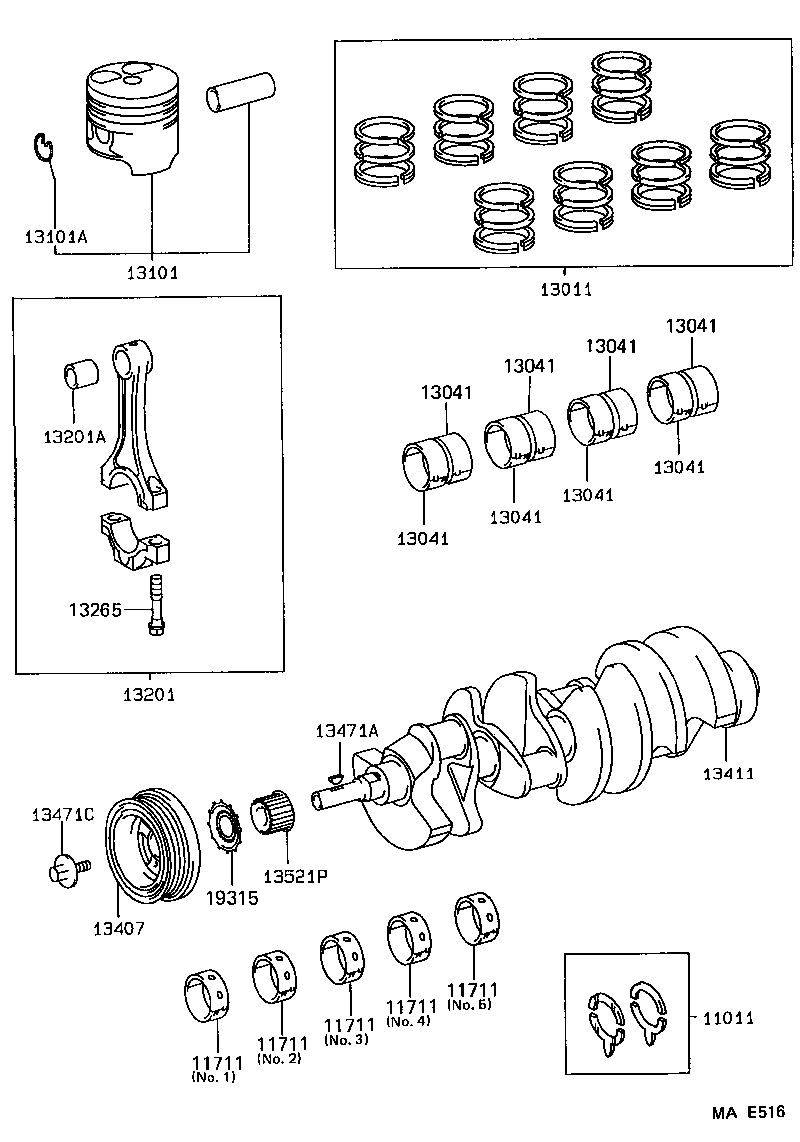  SC300 400 |  CRANKSHAFT PISTON