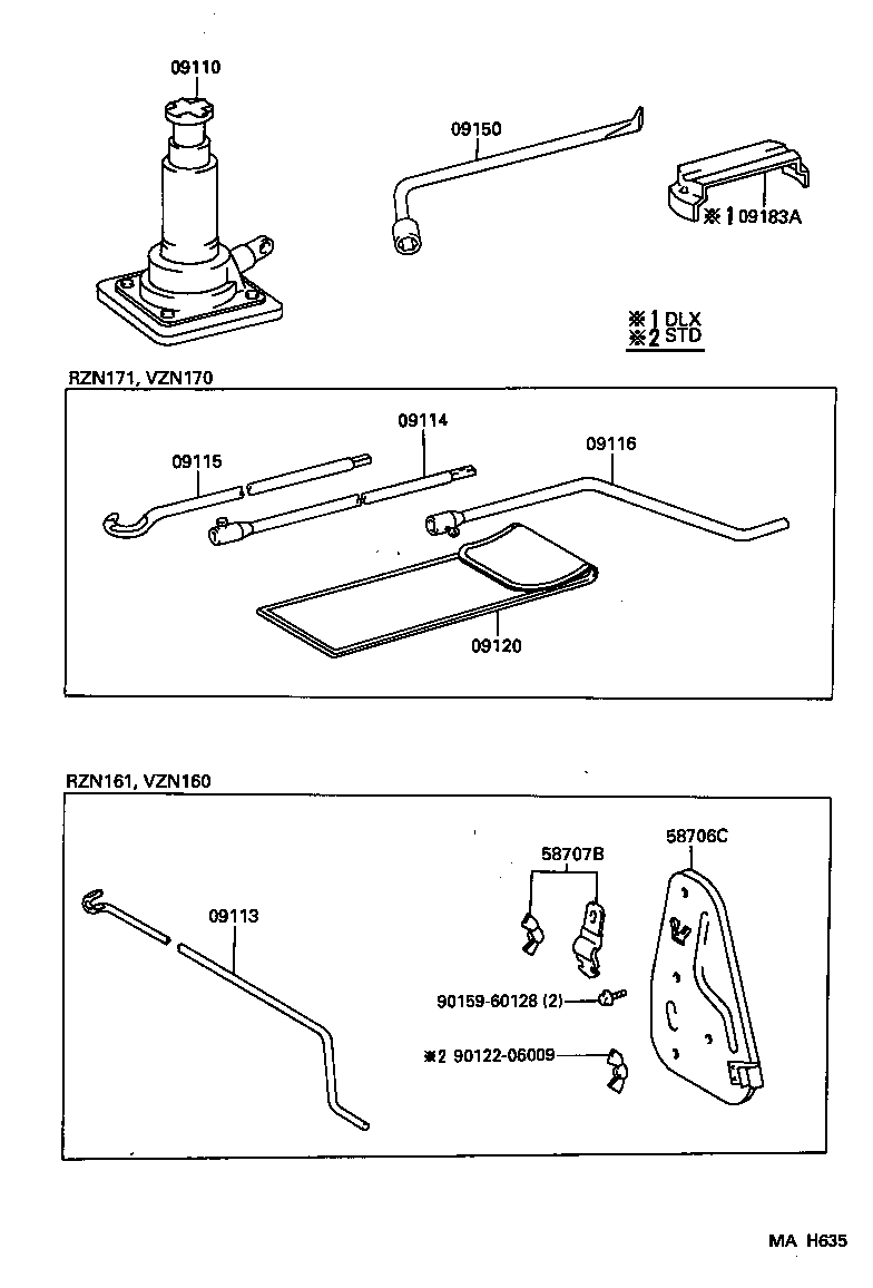  TACOMA |  STANDARD TOOL