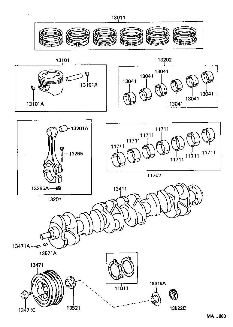  LX450 |  CRANKSHAFT PISTON