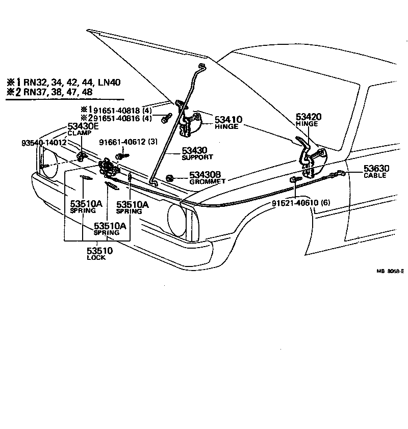  PICKUP |  HOOD LOCK HINGE