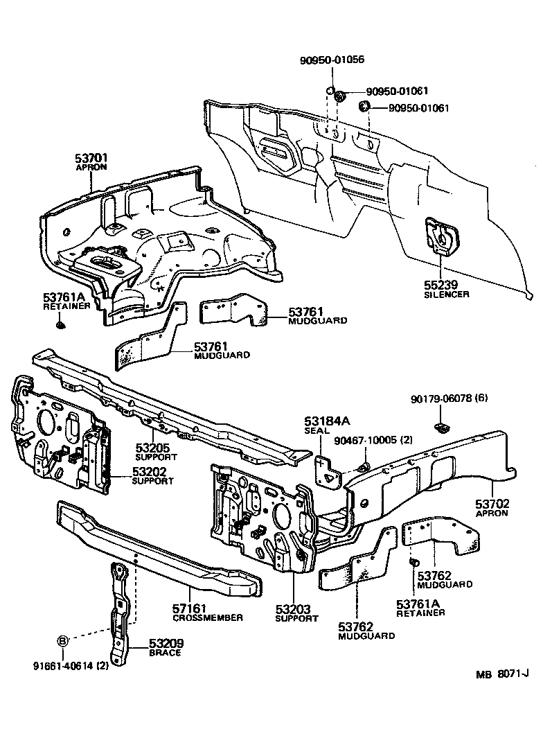  PICKUP |  FRONT FENDER APRON DASH PANEL