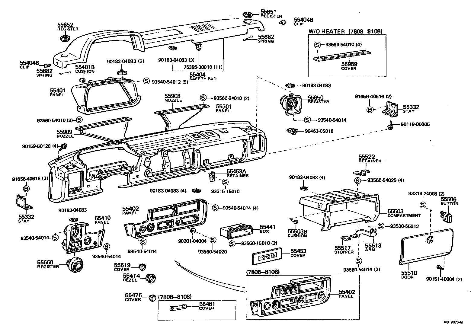  PICKUP |  INSTRUMENT PANEL GLOVE COMPARTMENT