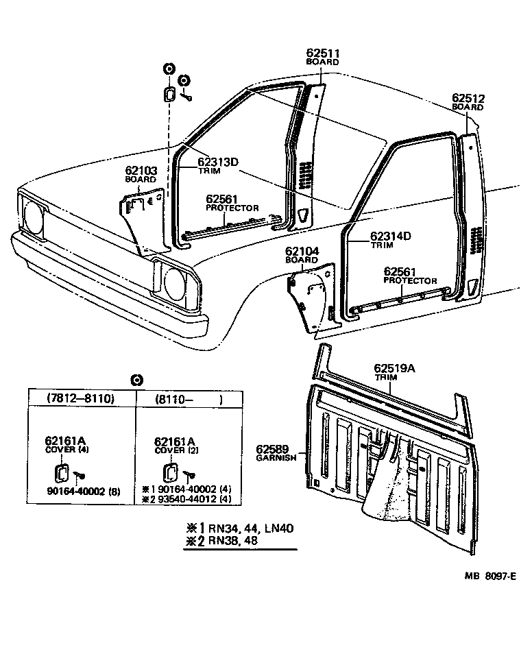  PICKUP |  INSIDE TRIM BOARD