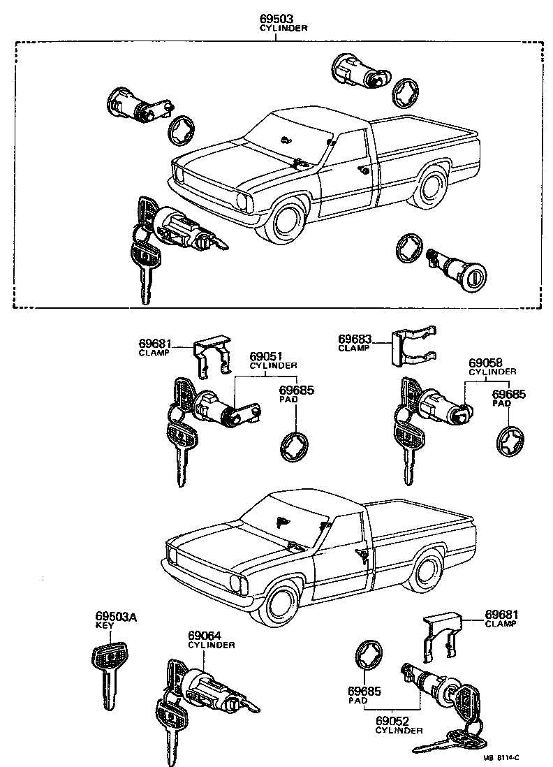  PICKUP |  LOCK CYLINDER SET