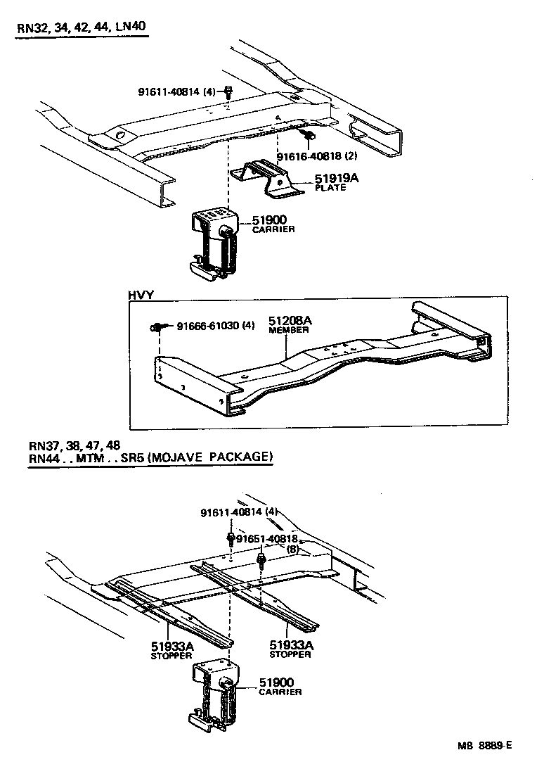 PICKUP |  SPARE WHEEL CARRIER