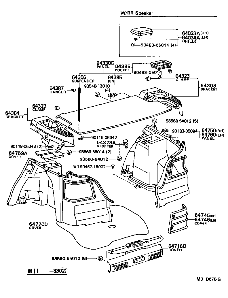  TERCEL |  DECK BOARD DECK TRIM COVER