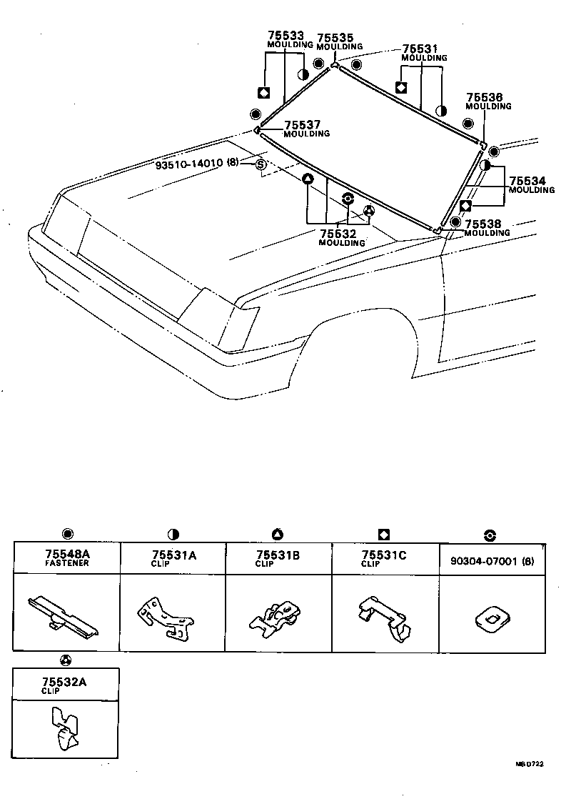  TERCEL |  FRONT MOULDING