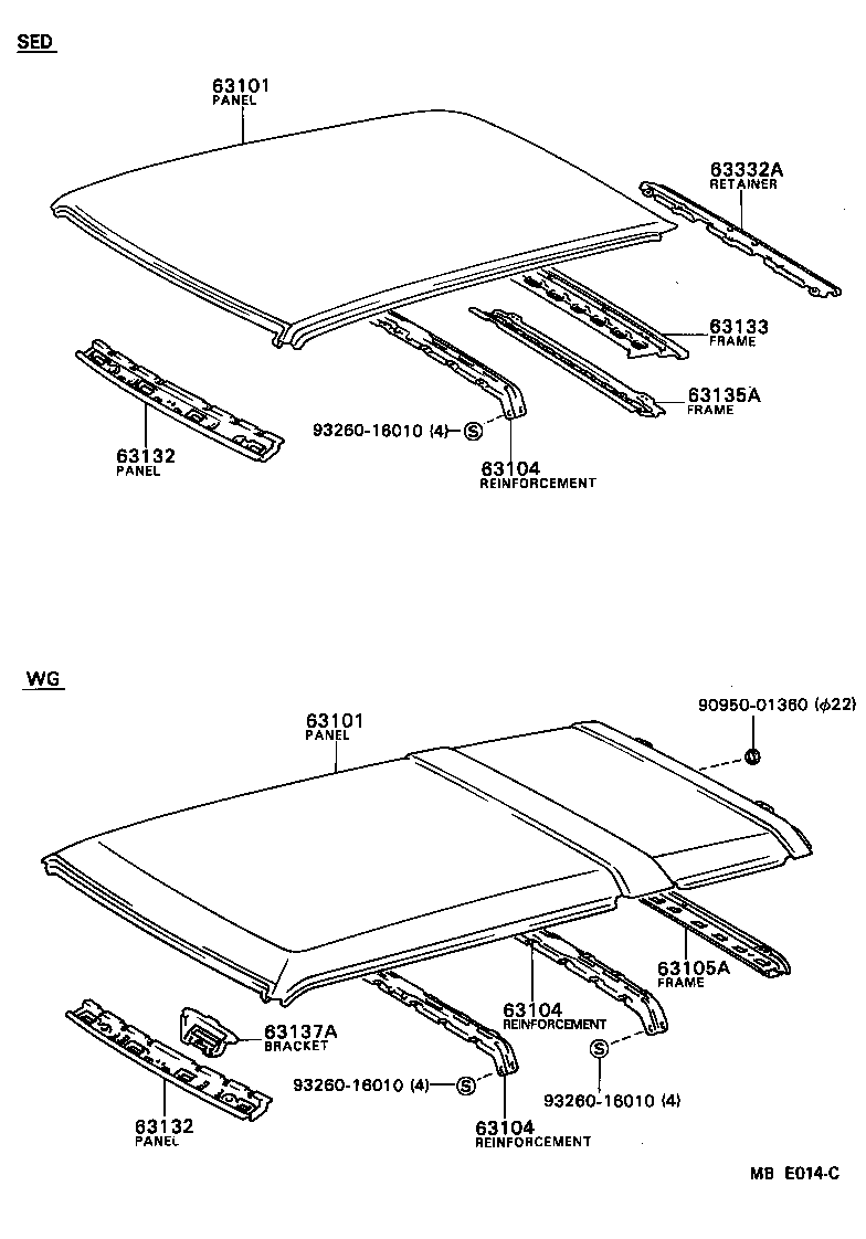  TERCEL |  ROOF PANEL BACK WINDOW GLASS