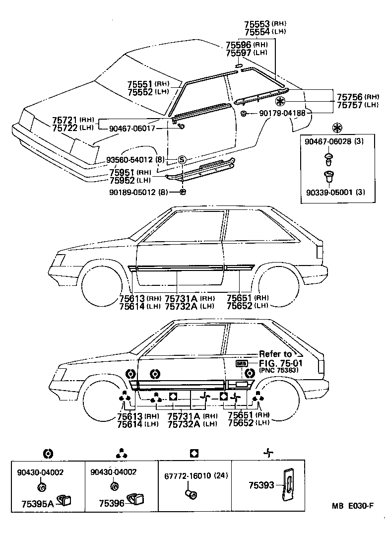  TERCEL |  SIDE MOULDING