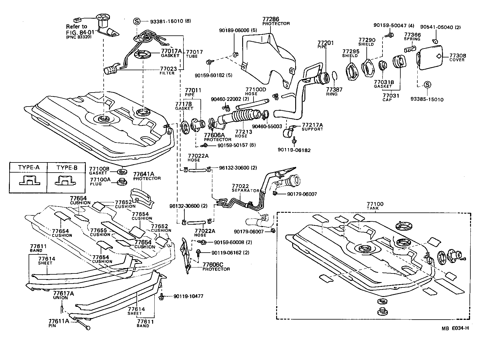  TERCEL |  FUEL TANK TUBE