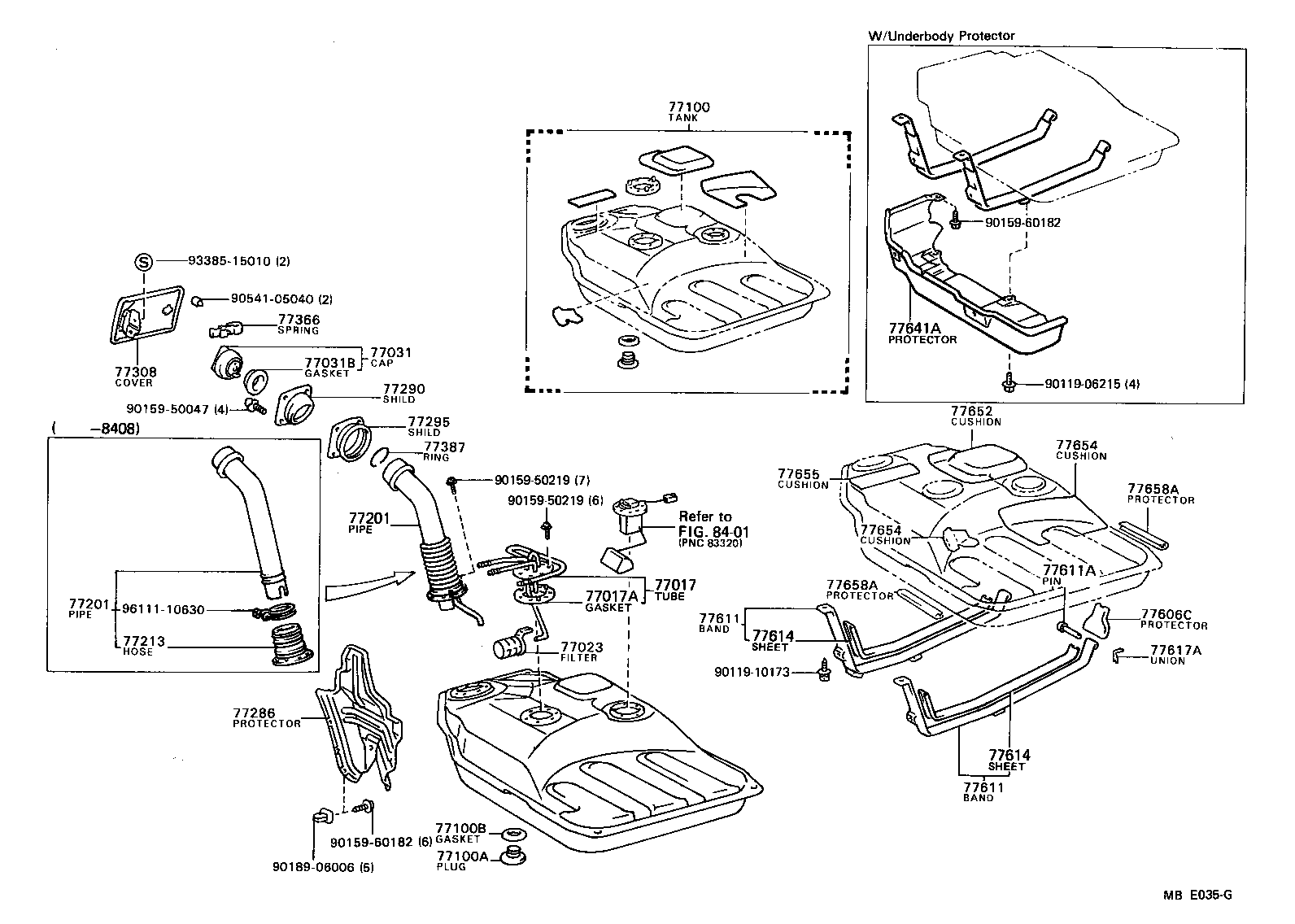  TERCEL |  FUEL TANK TUBE