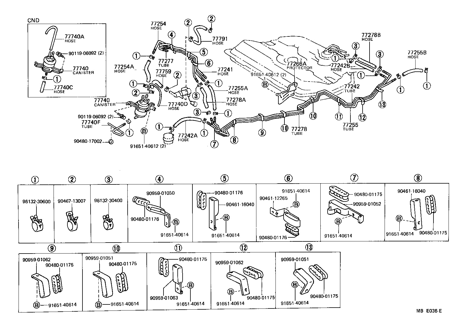  TERCEL |  FUEL TANK TUBE