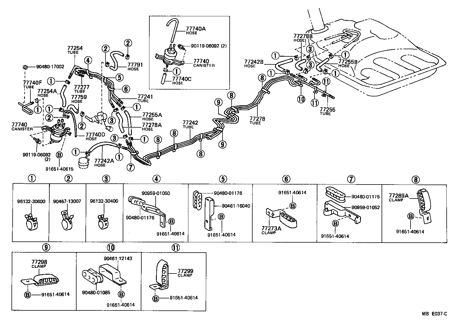  TERCEL |  FUEL TANK TUBE