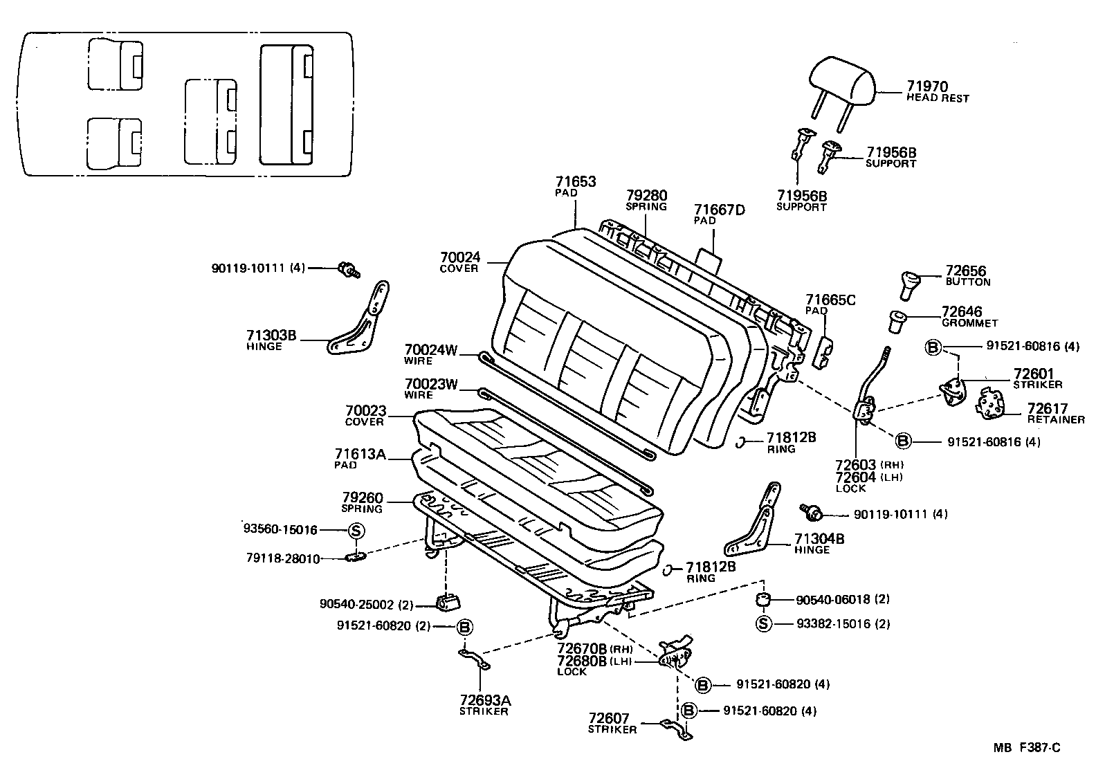  VAN |  SEAT SEAT TRACK