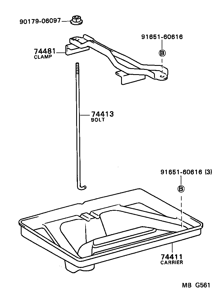  TERCEL |  BATTERY CARRIER