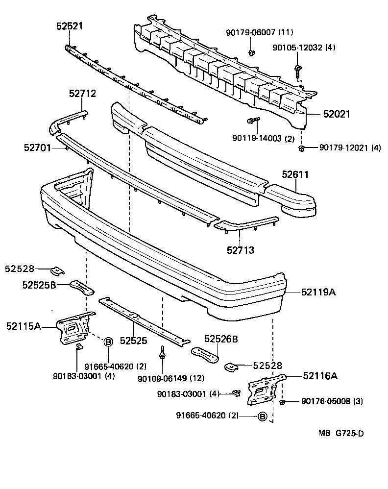 CRESSIDA |  FRONT BUMPER BUMPER STAY