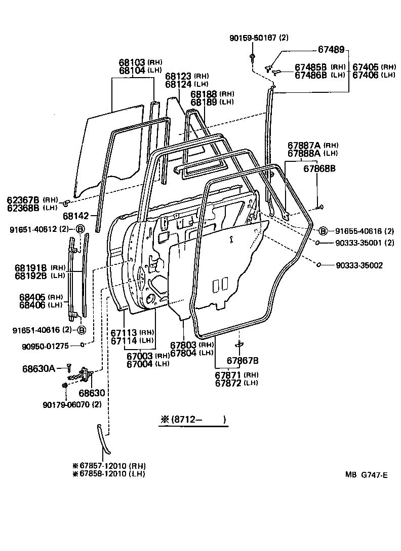  CRESSIDA |  REAR DOOR PANEL GLASS