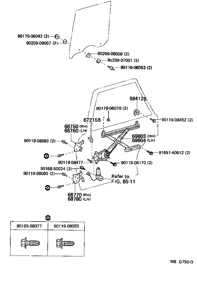  CRESSIDA |  REAR DOOR WINDOW REGULATOR HINGE