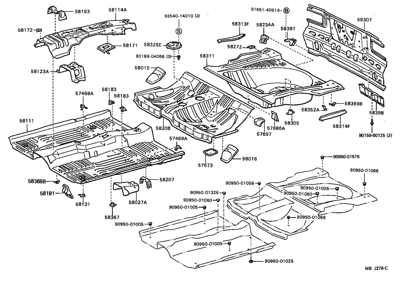  CELICA |  FLOOR PAN LOWER BACK PANEL