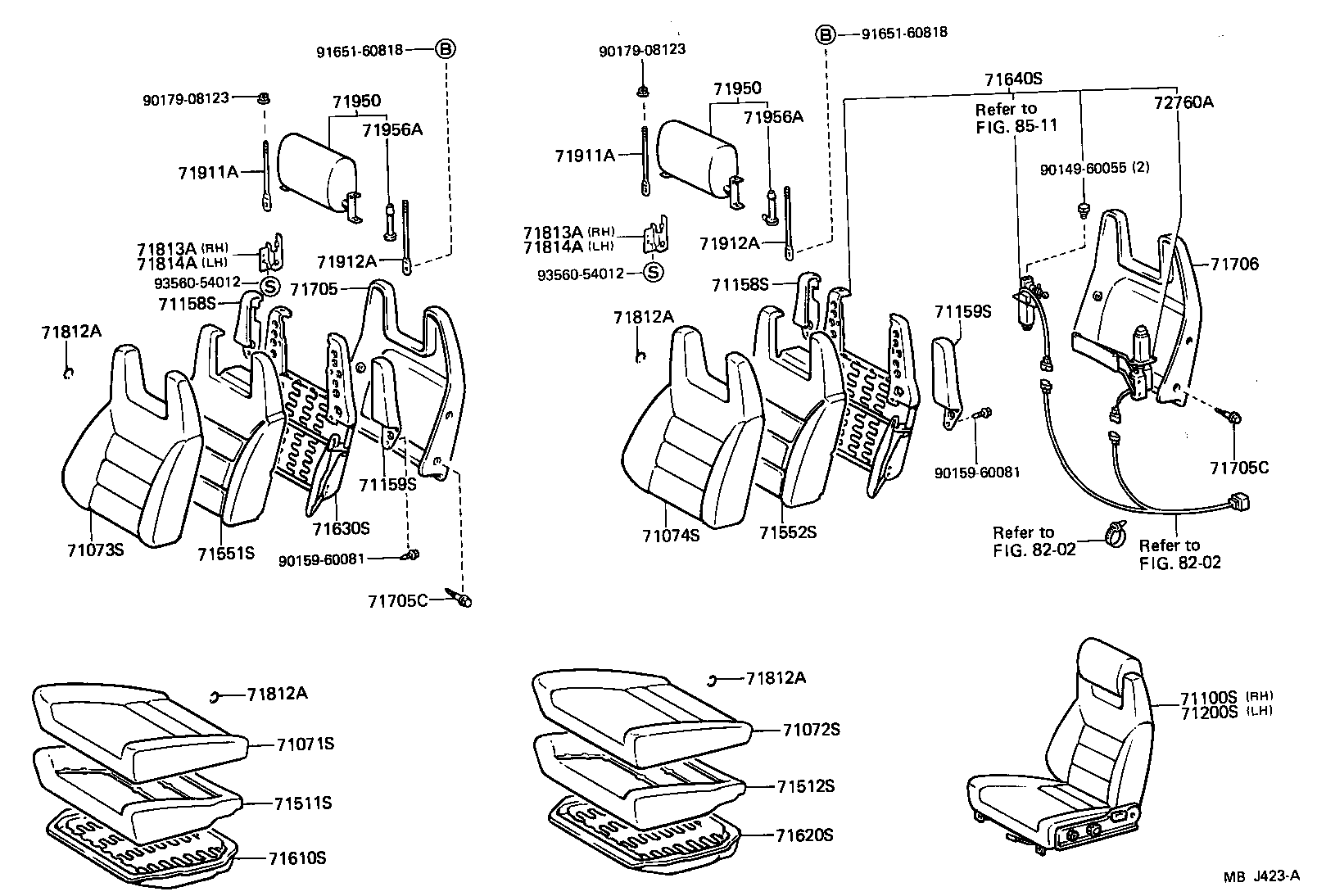  CELICA |  FRONT SEAT SEAT TRACK