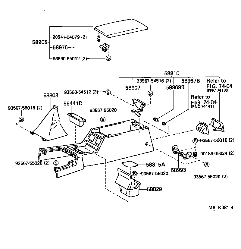  SUPRA |  CONSOLE BOX BRACKET