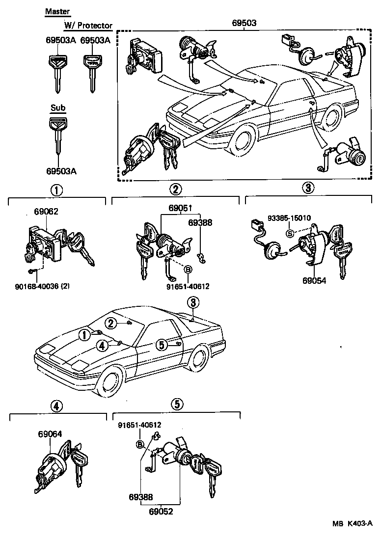  SUPRA |  LOCK CYLINDER SET