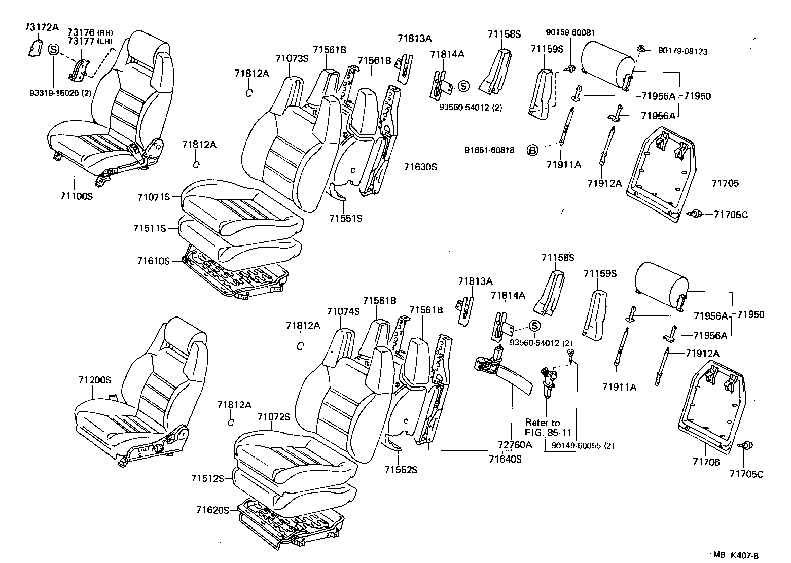  SUPRA |  FRONT SEAT SEAT TRACK