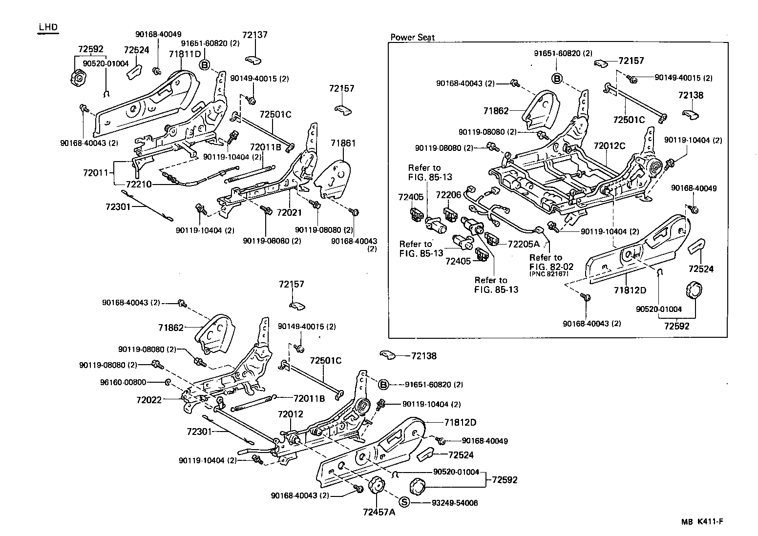  SUPRA |  FRONT SEAT SEAT TRACK