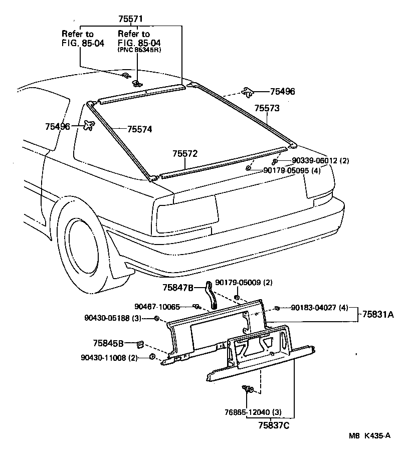  SUPRA |  REAR MOULDING