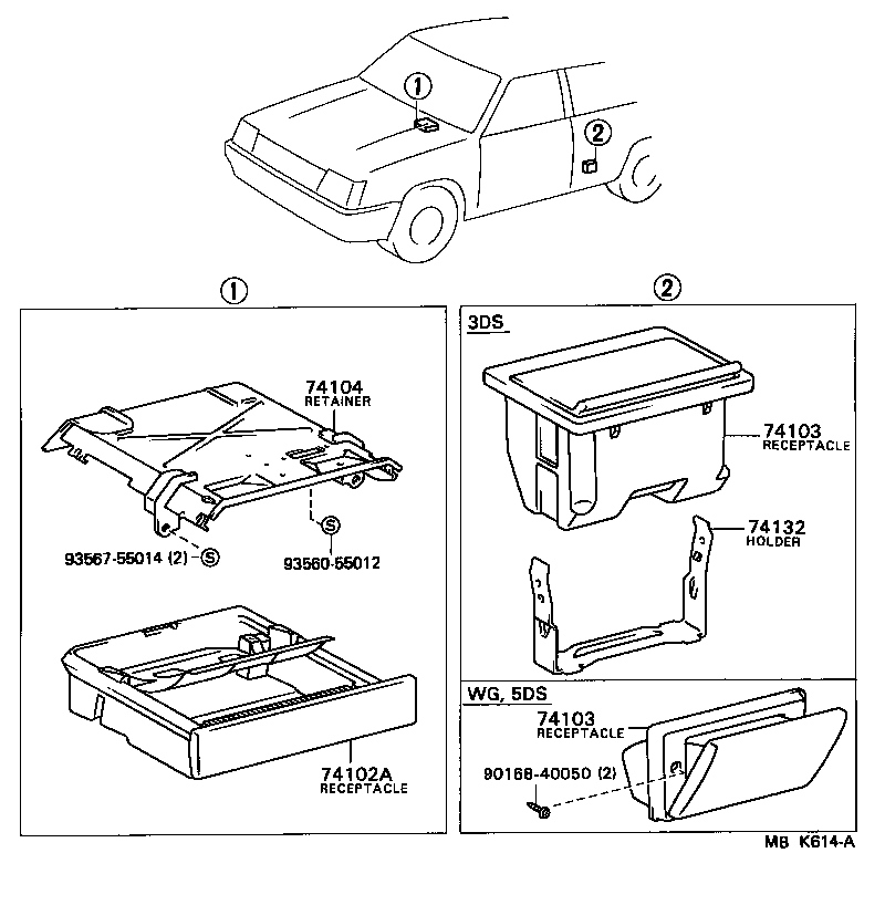  TERCEL |  ASH RECEPTACLE