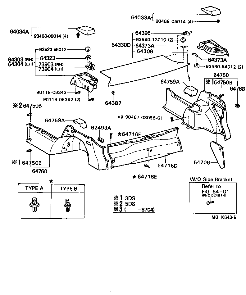  TERCEL |  DECK BOARD DECK TRIM COVER