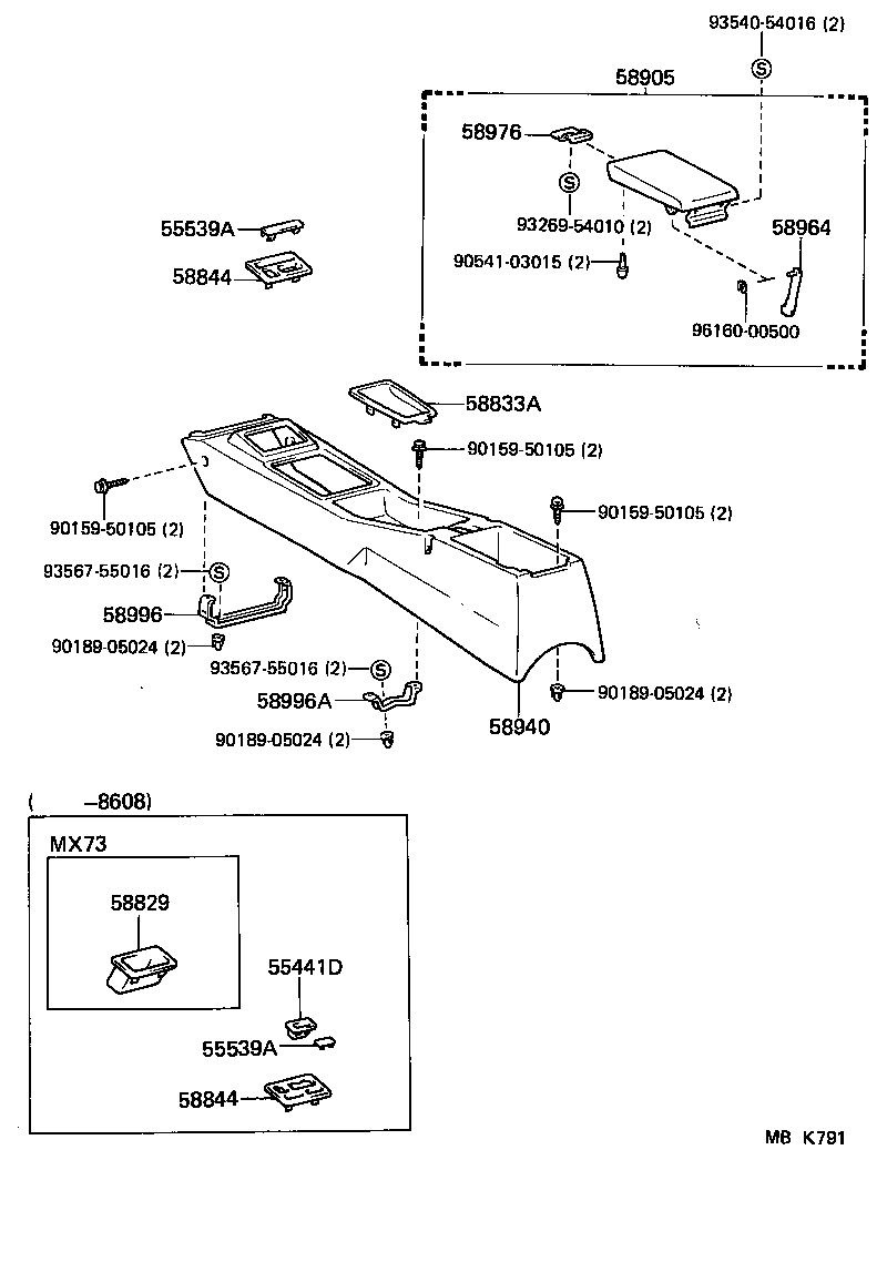  CRESSIDA |  CONSOLE BOX BRACKET