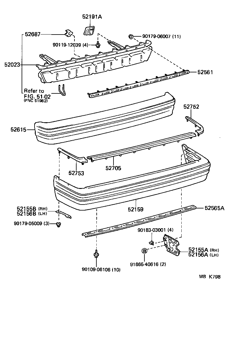  CRESSIDA |  REAR BUMPER BUMPER STAY